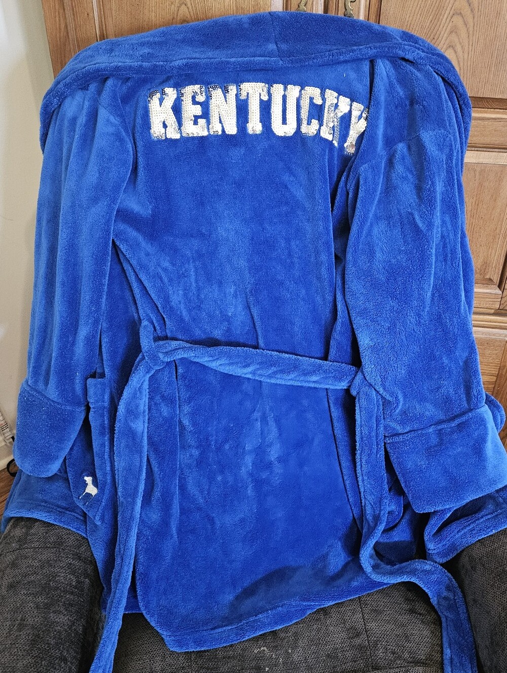 Kids Kentucky Plush Blue Robe Jacket